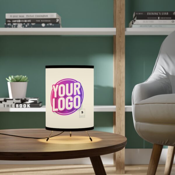 Tripod Lamp with High-Res Printed Shade, USCA plug - Image 6