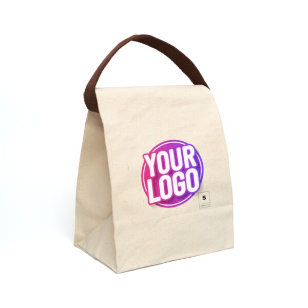 Canvas Lunch Bag With Strap - Image 2