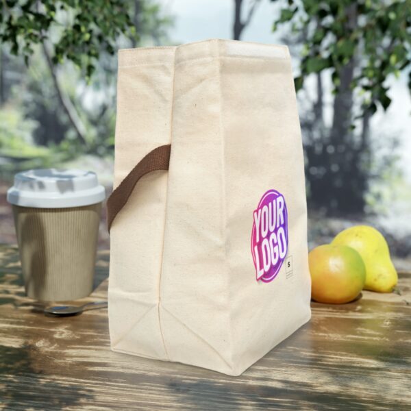 Canvas Lunch Bag With Strap - Image 5